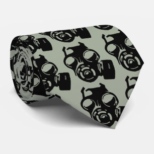 Corbata con estampado de máscara de gas