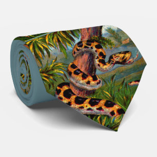 corbata con estampado de serpiente