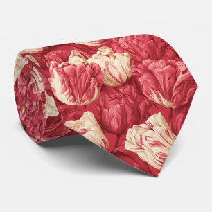 Corbata con estampado de tulipán para día del padr