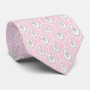 Corbata con estampado rosa