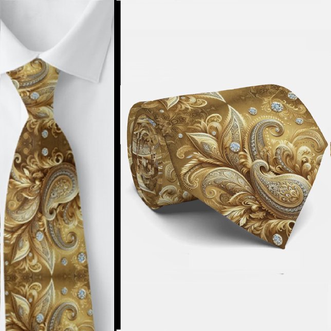 Corbata con Estilo 3D de Paisley de Diamante Blanc (Subido por el creador)