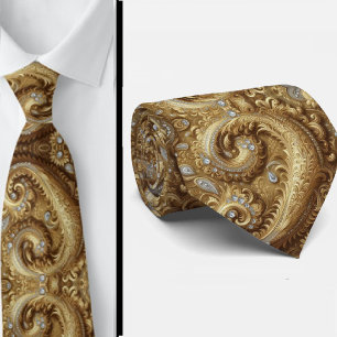 Corbata con Estilo 3D de Paisley de Diamante Blanc