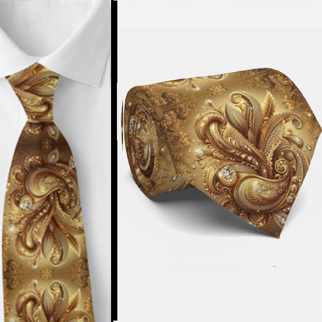 Corbata con Estilo de Diamante Paisley Blanco y Do (Subido por el creador)