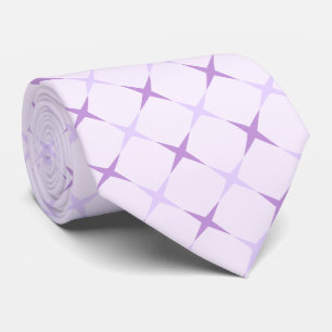 Corbata con Estrella Geométrica de Lavanda Pastel
