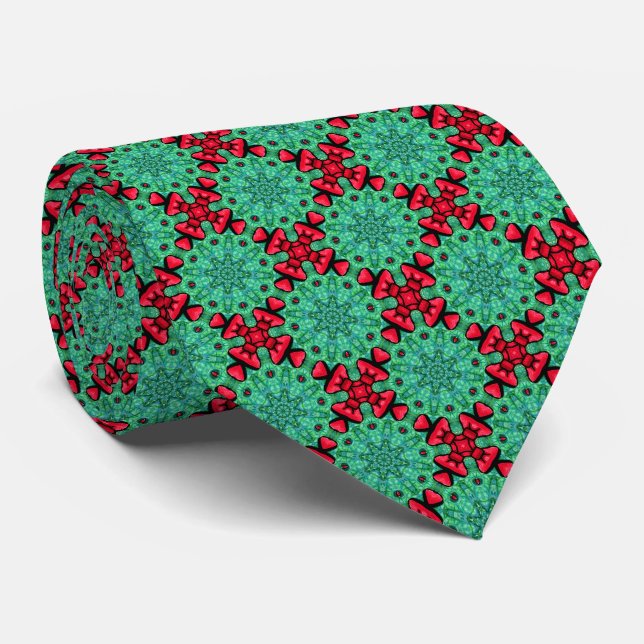Corbata con Estrellas y Lazos de Navidad (Enrollado)