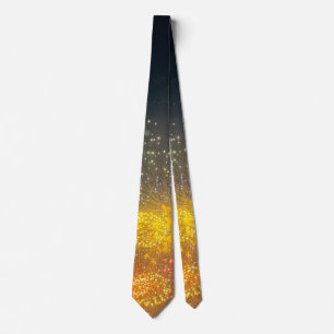 Corbata con foto de fuegos artificiales