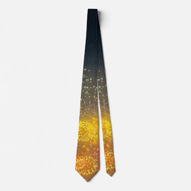Corbata con foto de fuegos artificiales (Anverso)