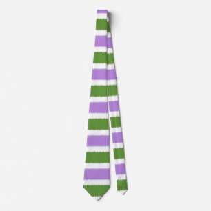 Corbata con franja ancha de bandera genderqueer