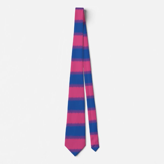 Corbata con franja ancha de la bandera bisexual (Anverso)