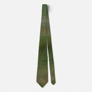 Corbata con gotas de telaraña