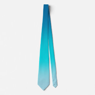 Corbata con gradiente azul océano
