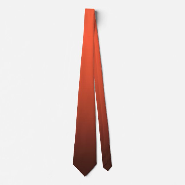 Corbata con gradiente de naranja a marrón cálido e (Anverso)