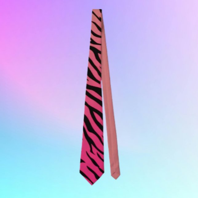 Corbata con gradiente de rayas de tigre – Rosa y n (Subido por el creador)