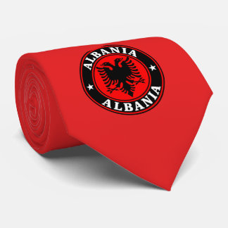 Corbata con la bandera de Albania, corbata elegant