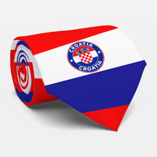 Corbata con la bandera de Croacia, corbata elegant