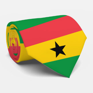 Corbata con la bandera de Ghana | Patriótica roja