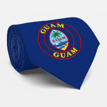 Corbata con la bandera de Guam, corbata elegante d