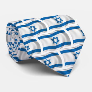 Corbata con la bandera de Israel