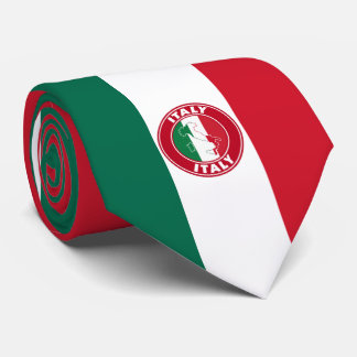 Corbata con la bandera de Italia, corbata elegante