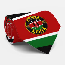 Corbata con la bandera de Kenia, corbata keniana e