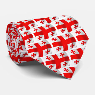 Corbata con la bandera de la nación de Georgia