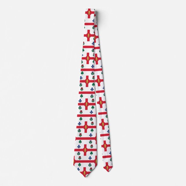 Corbata con la bandera de Montreal, Canadá (Anverso)