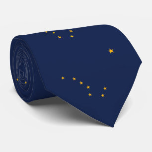 Corbata con la bandera del estado de Alaska