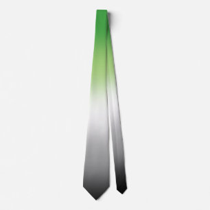 Corbata con la bandera del orgullo aromántico unis