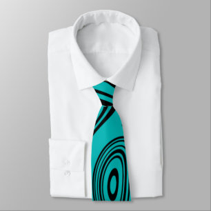 Corbata con Líneas Abstractas Retorcidas Negras y
