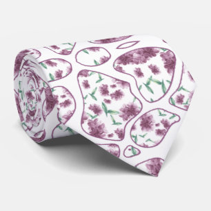 Corbata con manchas de flor jazmín