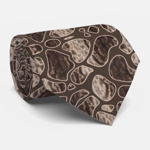 Corbata con manchas de serpiente marrón