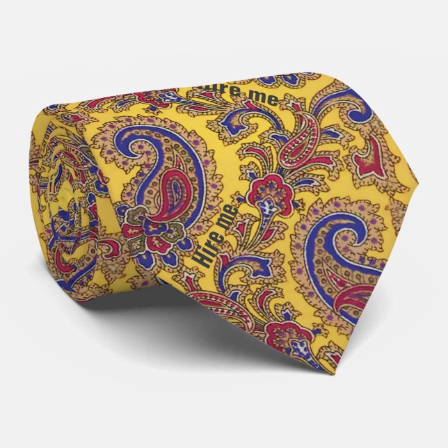 Corbata con Mensaje Oculto "Contráteme" o Personal (Enrollado)