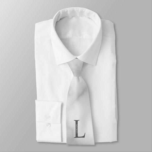Corbata con monograma personalizado y nombre (Atado)