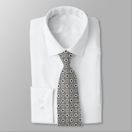 Corbata con motivos en blanco y negro