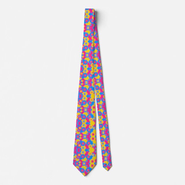 Corbata con nudo de teñido pansexual (Anverso)