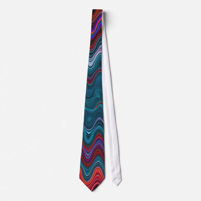 Corbata con Olas Coloridas (Anverso)