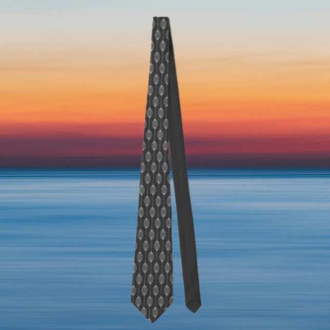 Corbata con patrón abstracto de geometría monocrom (Subido por el creador)