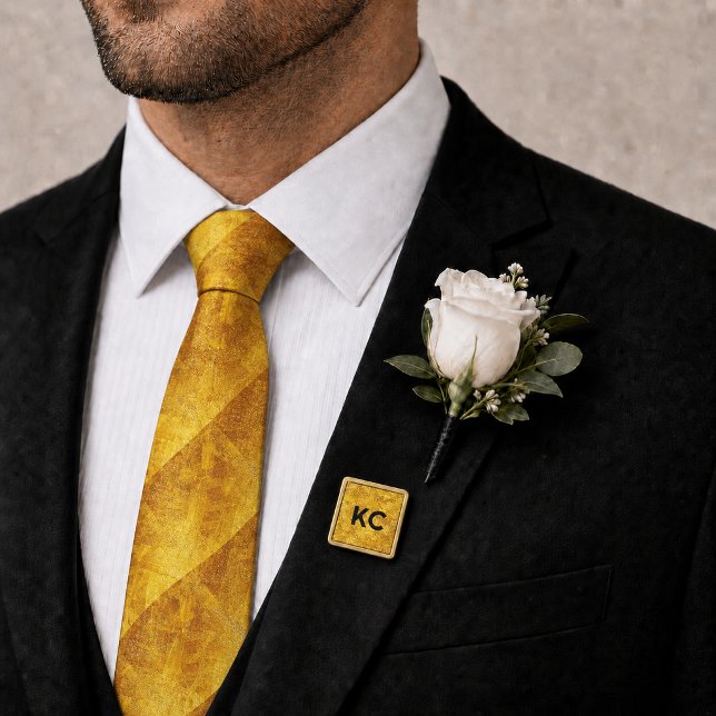 Corbata con patrón abstracto dorado (Gold Abstract Pattern Necktie)