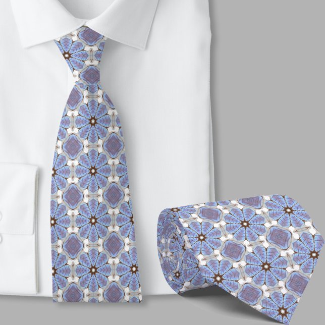 Corbata con patrón artístico azul moderno (Subido por el creador)