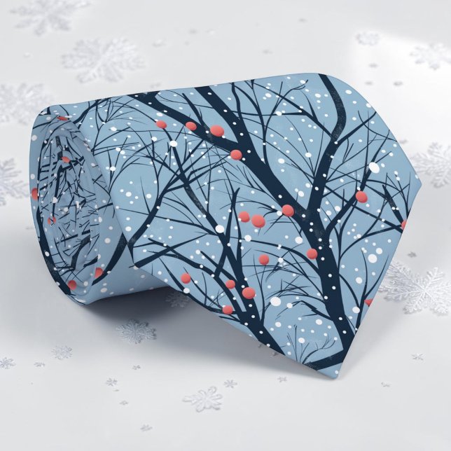 Corbata con patrón azul de invierno estacional (Subido por el creador)