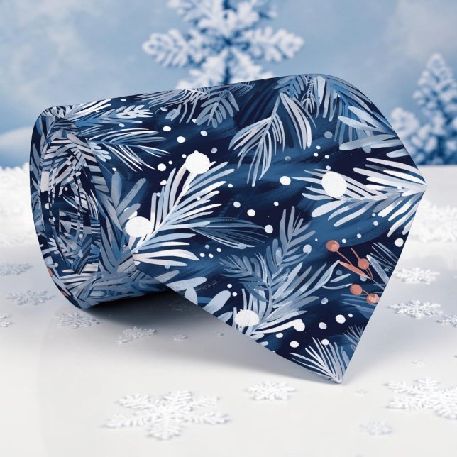 Corbata con patrón azul de invierno estacional (Subido por el creador)