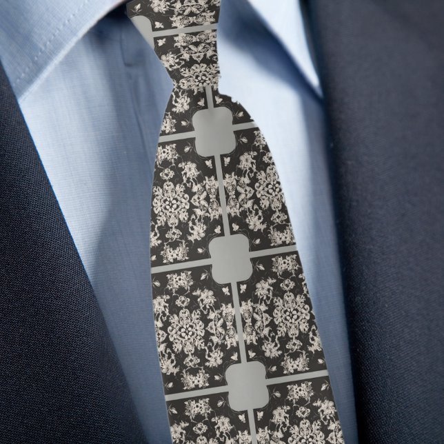 Corbata con patrón de baldosas gris taupe (Subido por el creador)