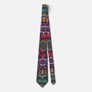 Corbata con patrón de caleidoscopio