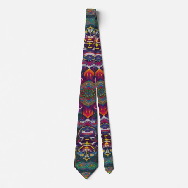 Corbata con patrón de caleidoscopio (Anverso)