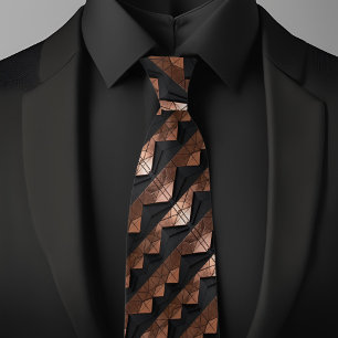 Corbata con patrón de cordillera Copper Black