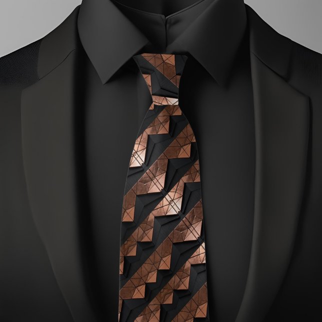 Corbata con patrón de cordillera Copper Black (Subido por el creador)