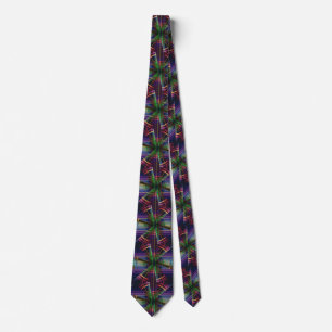 Corbata con patrón de cuadros geométricos