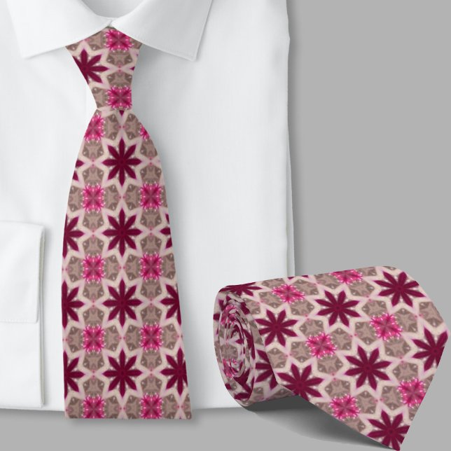 Corbata con patrón de estrella rosa de arte modern (Subido por el creador)