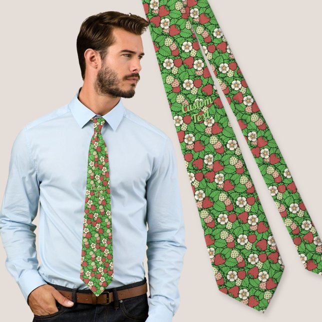 Corbata con patrón de fondo de fresa (Subido por el creador)