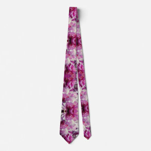 Corbata con patrón de foto floral